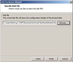 Specify Disk File